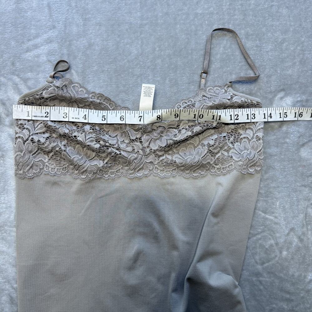 Banana Republic Beige Lace Trim Cami Tank Top Womens Medium Stretch Layering - Picture 5 of 6